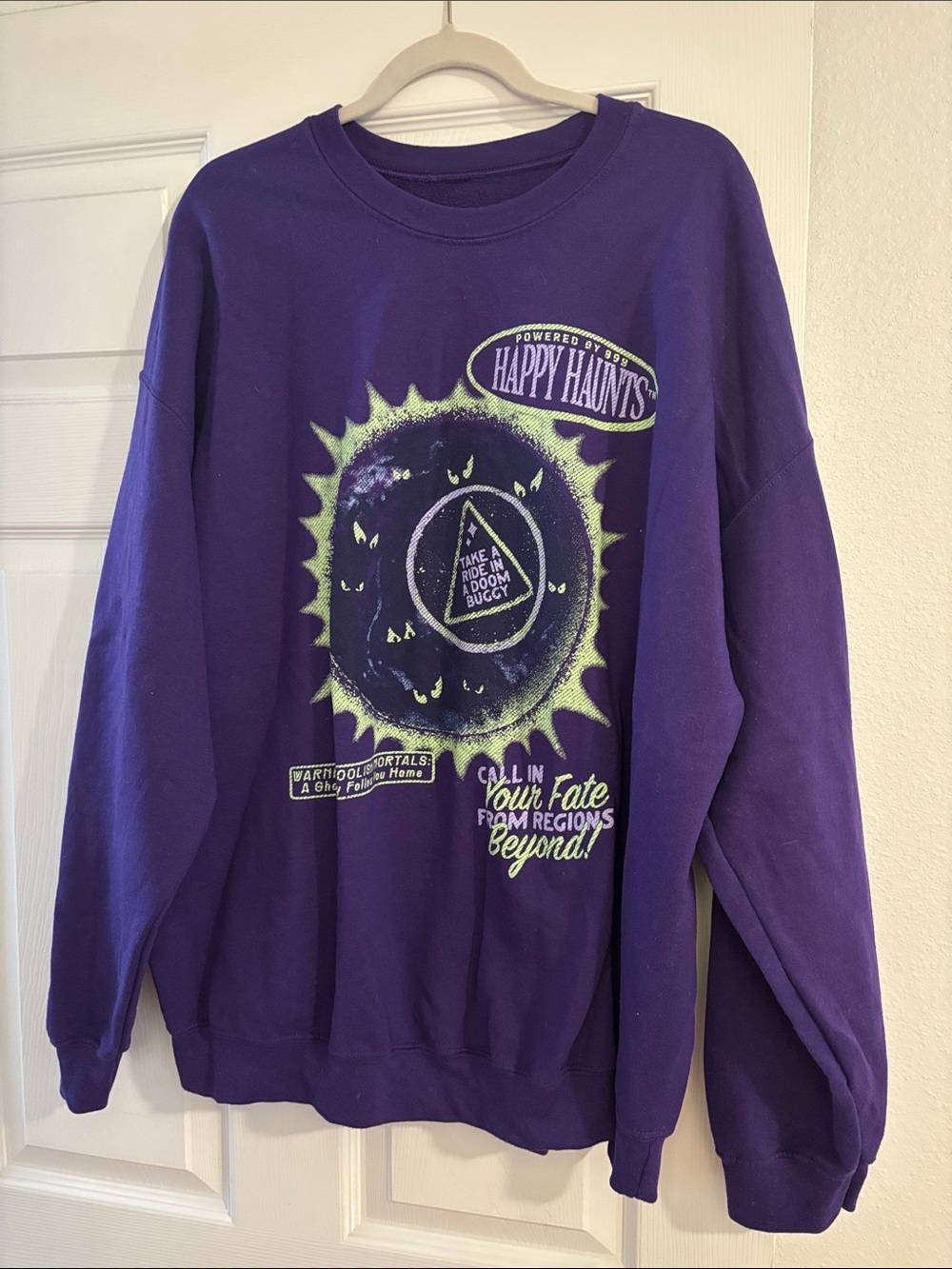 Lost Bros Disney World Purple Crewneck Sweatshirt - Happy Haunts/Haunted Mansion